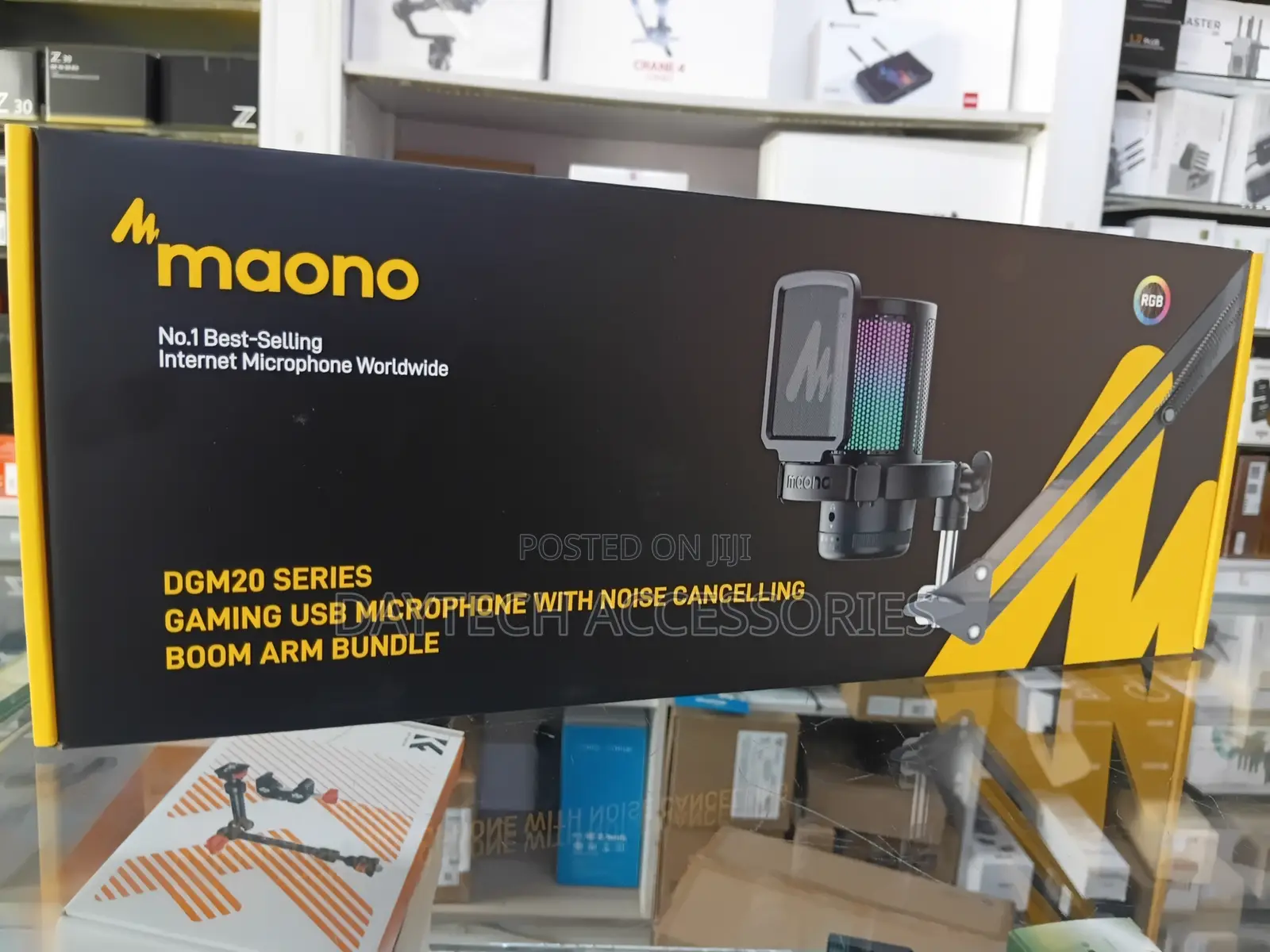 Maono Dgm20 Gamer Condenser Usb Gaming RGB Microphone With Boom Arm.