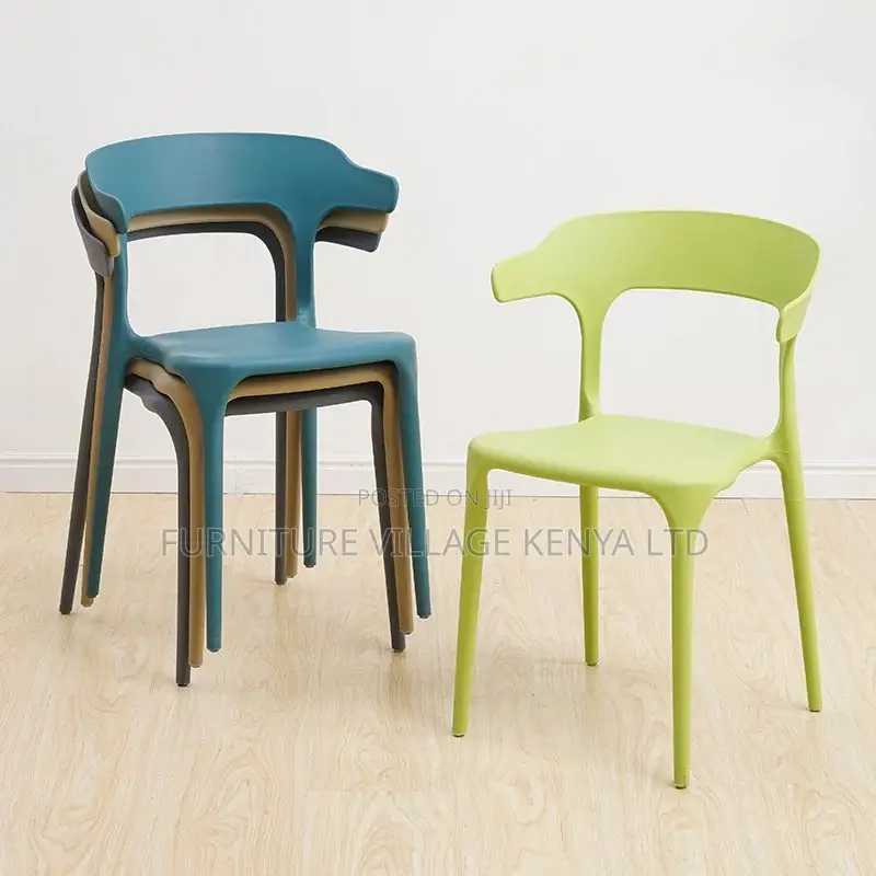 Dining Chair; Indoor-Outdoor Chair Stacking Dining Armless Side Chair