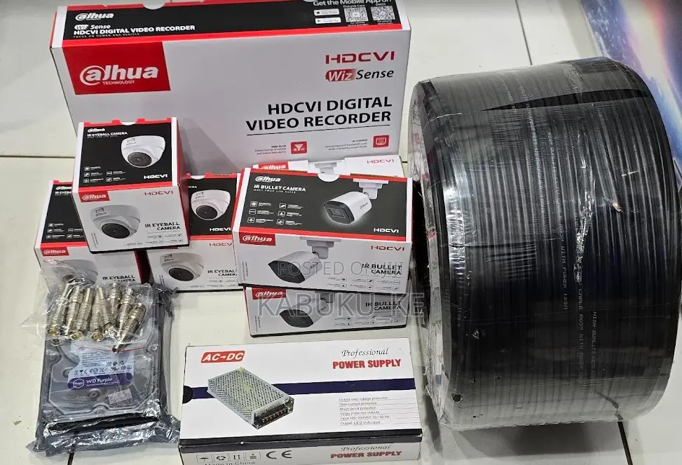 Dahua 4ch CCTV Kit 4 Cameras Smart Monitoring Security Package