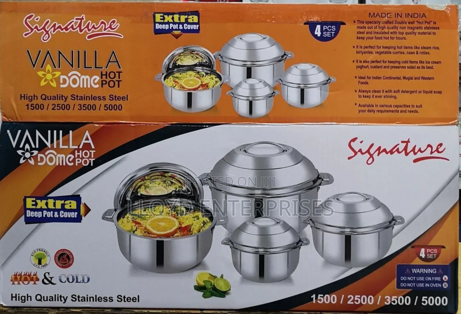 4pcs Vanila Signature Hotpots
