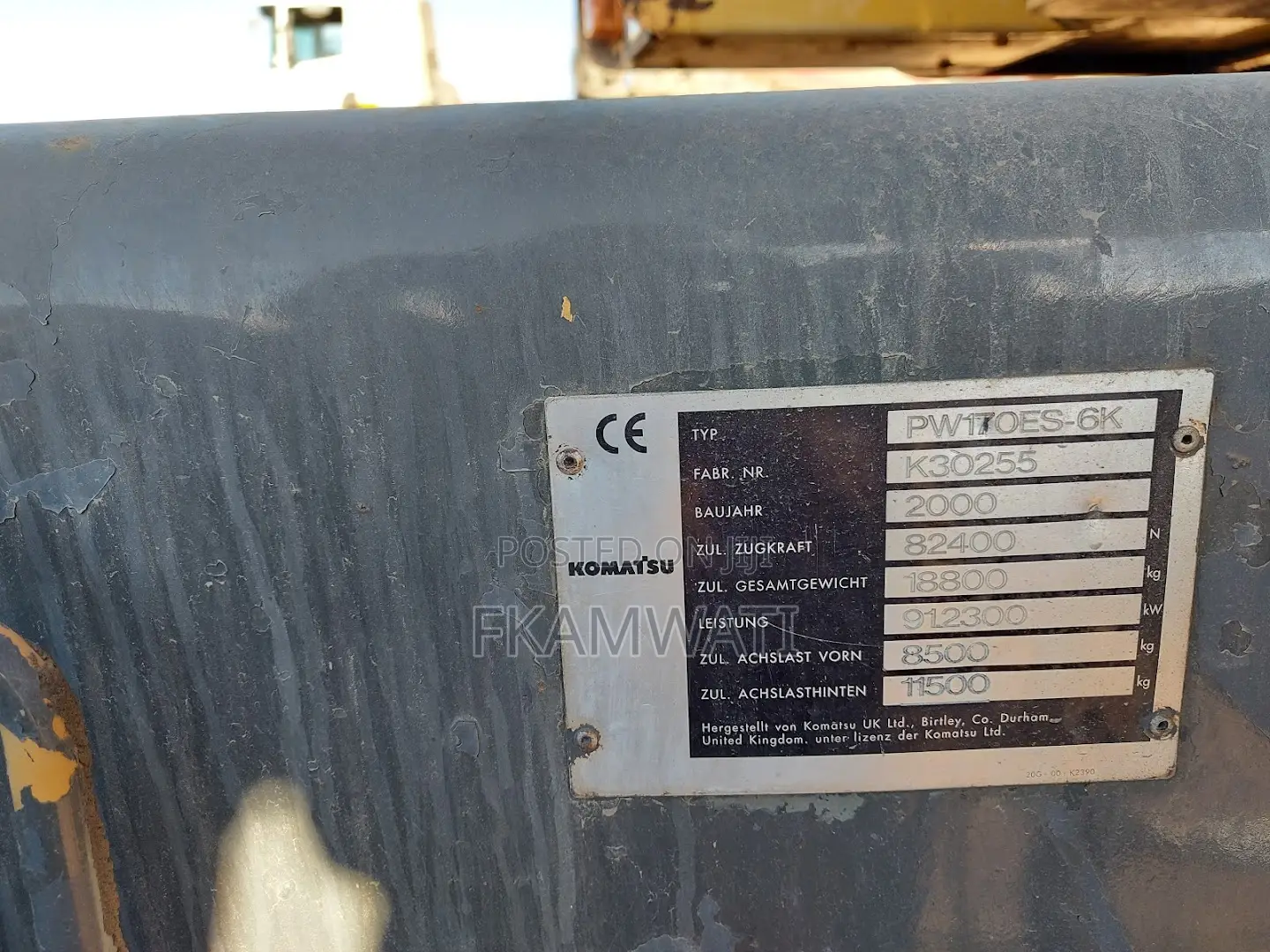 Komatsu Wheel Excavator