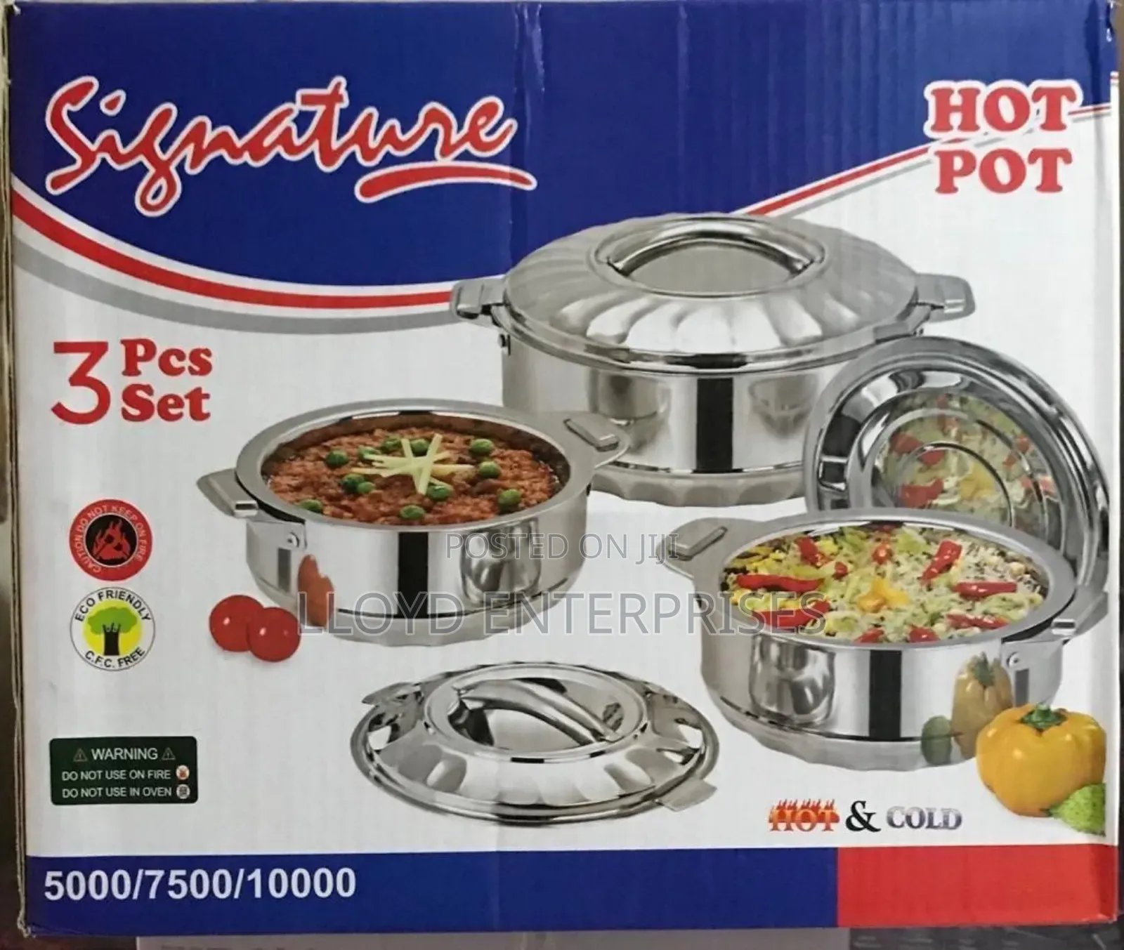 3pcs 5l 7.5l, 10l Stainless Steel Signature Hotpots