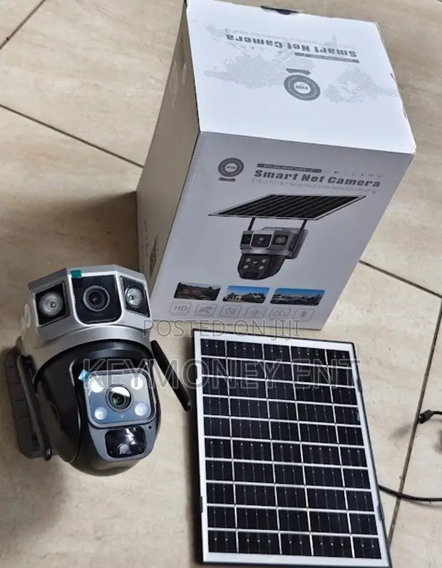 V380 Wifi Dual Lens Solar Powered Outdoor Camera