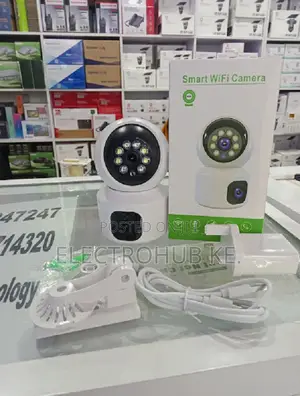 Dual Lens V380 Indoor Camera - 360 View With Night Vision