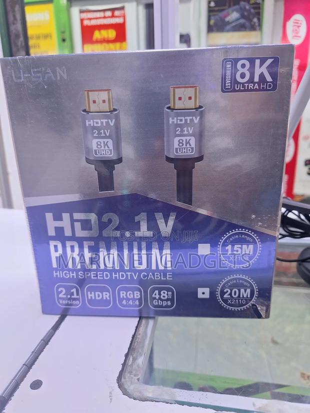 High Speed Resolution Hdmi Cable 20 Meters Long 48 GBPS 2.1 Version - main view