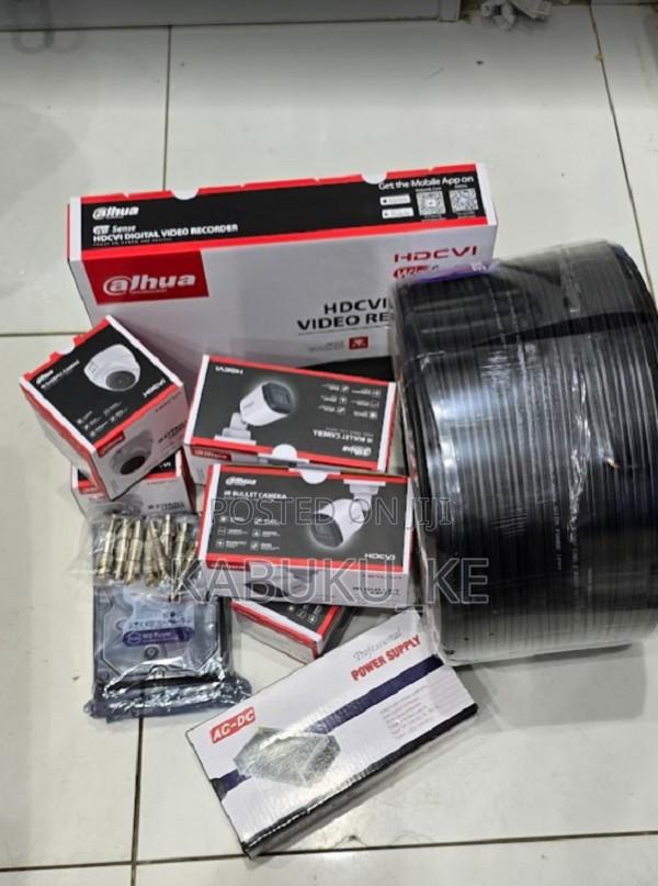 Dahua 4 Channels 4 Cameras Complete Kit CCTV Cameras Package Full Kit