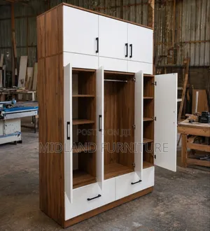Clothes Cupboard/ Wardrobe With Shelves and Mirror