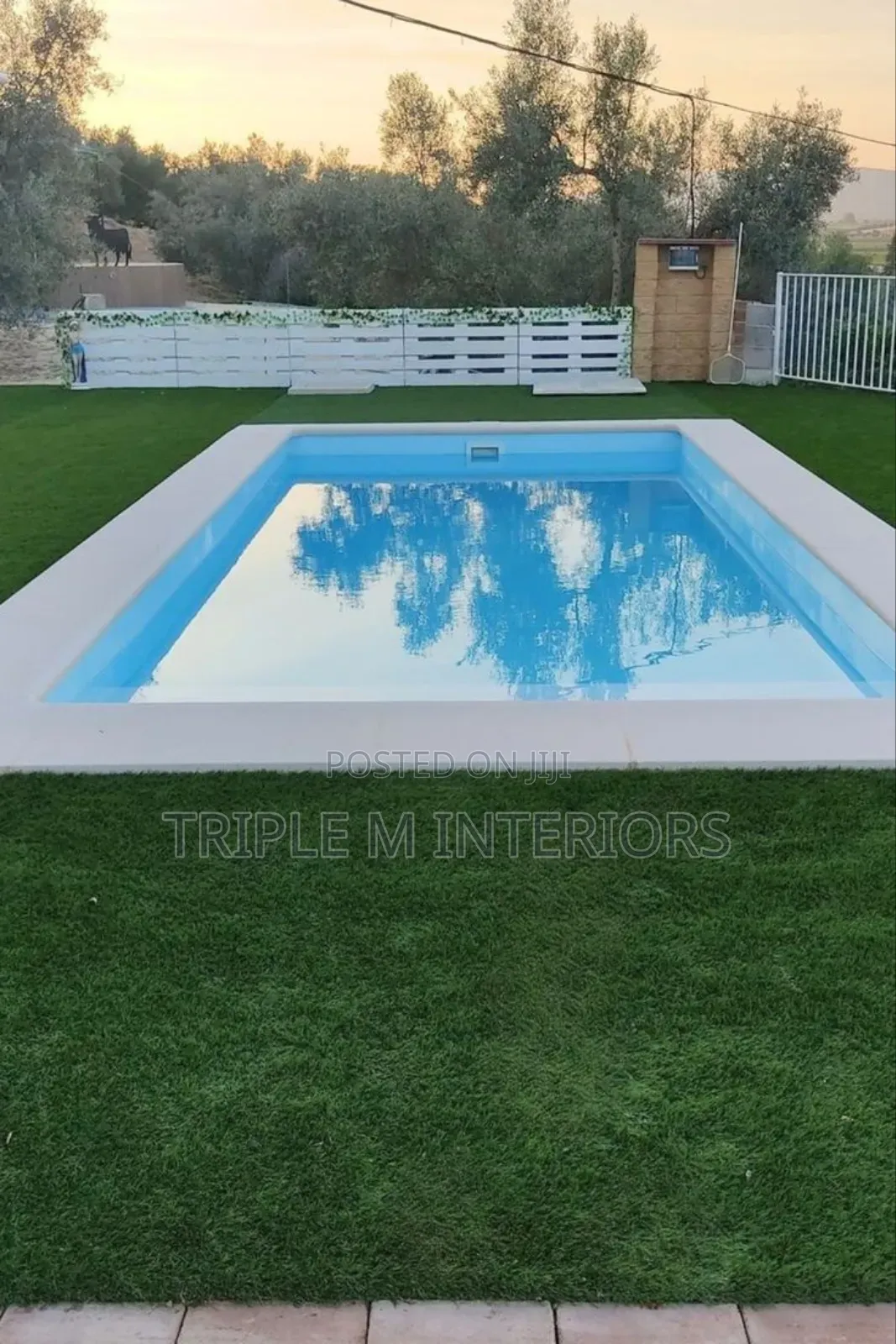 Water-Resistant Poolside Turf Grass