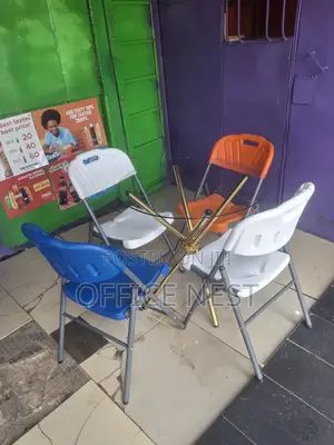 Glass Table With Foldable Chair