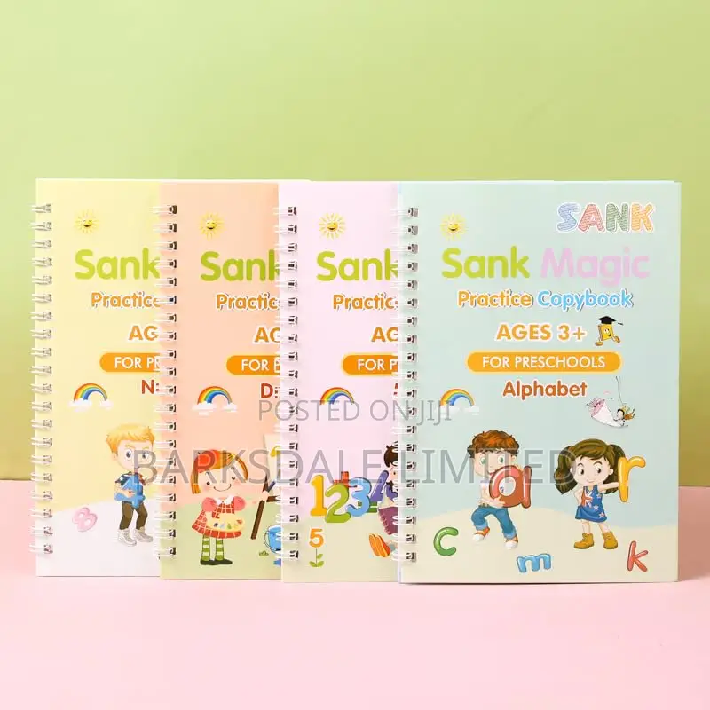 Kids Grooved Handwriting Sank Notebooks 3-5 Magic Writing School
