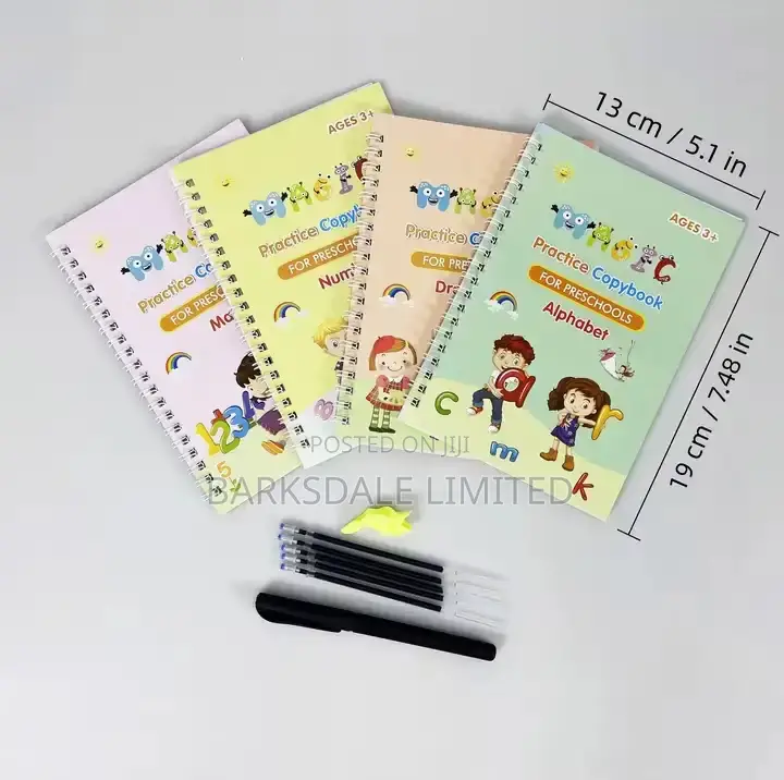 Kids Grooved Handwriting Sank Notebooks 3-5 Magic Writing School