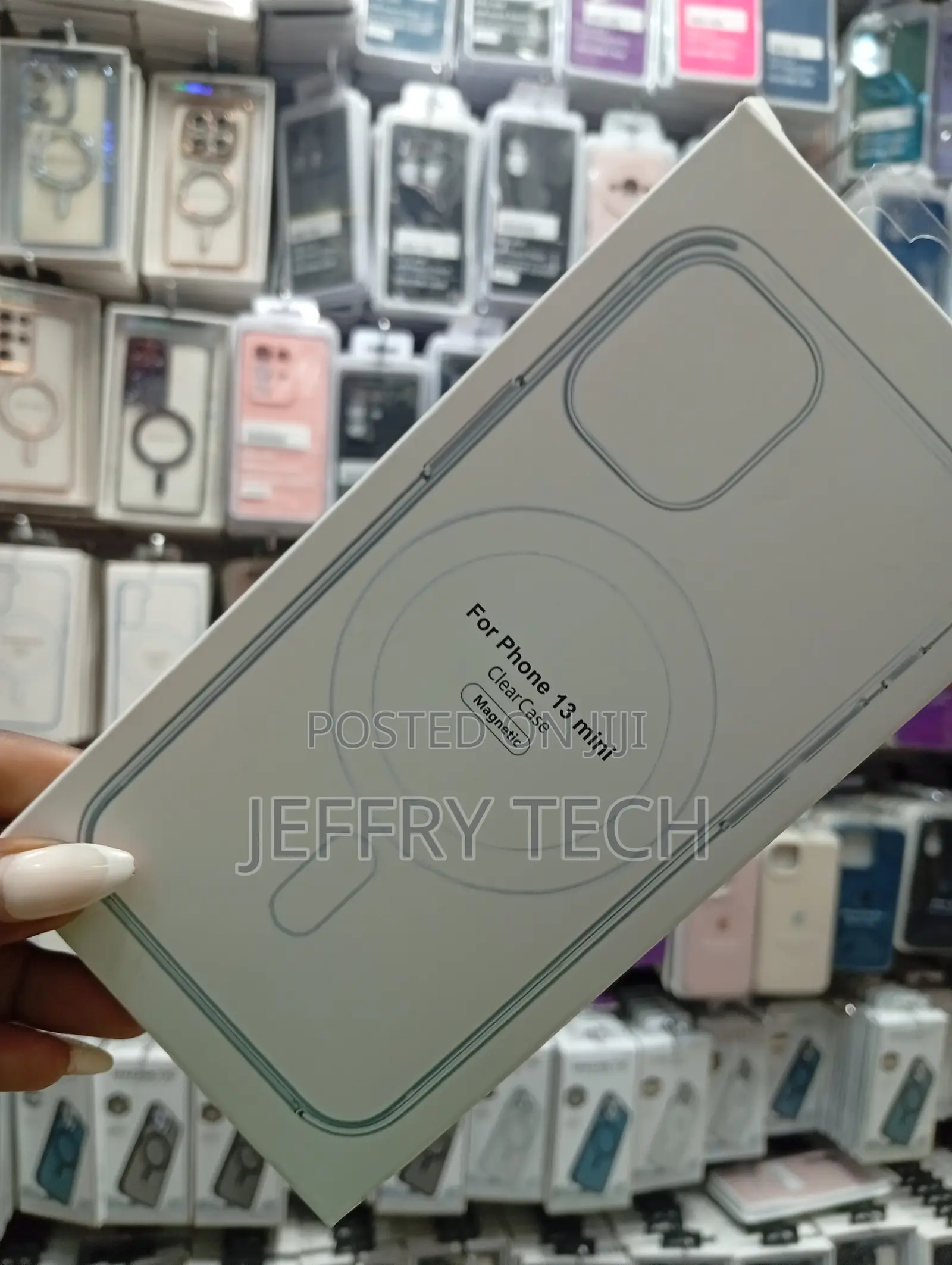 Clear Magnetic Case Specifically for Apple iPhone 13 Mini.