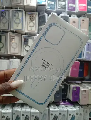 Magnetic Transparent Clear Case Designed for an Apple iPhone 13.