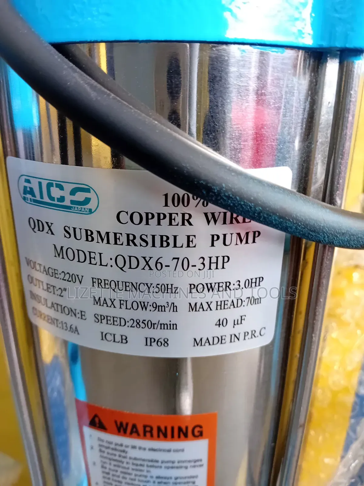 Aico Japan 3hp Shallow Well Submersible Pump 70m Head Qdx6-70