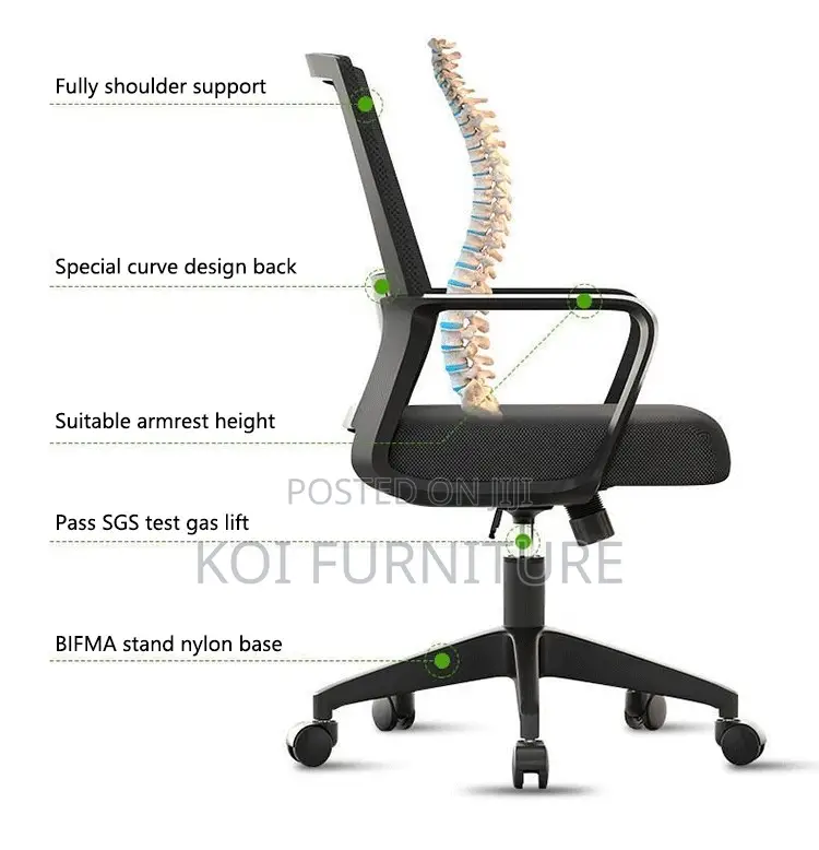 Office Chair : Medium Back Captain Mesh Office Chairs