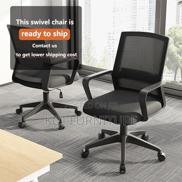Office Chair : Medium Back Captain Mesh Office Chairs - thumbnail 4