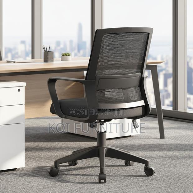 Office Chair : Medium Back Captain Mesh Office Chairs - thumbnail 5