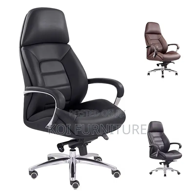 Office Chair : MRC Boss High-Back Leather Executive Office Chair I