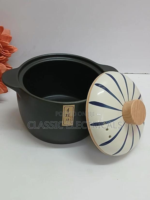 *Ceramic Casserole Cooking Pot With Lid - thumbnail 2