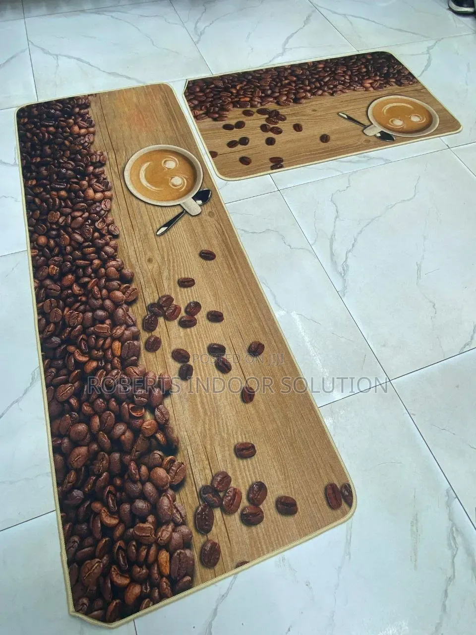 Coffee-Themed Kitchen Mat