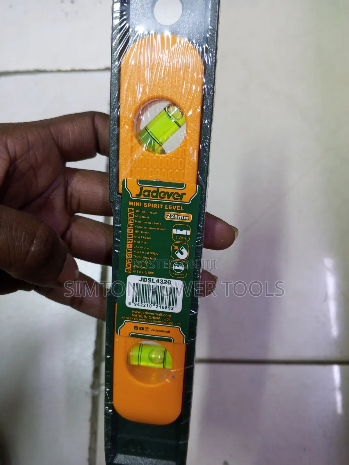 225mm Jadever Mini Spirit Level