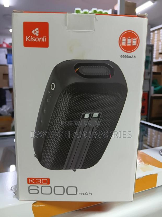 Kisonli Portable Bluetooth Speaker 6000mah With Power Bank