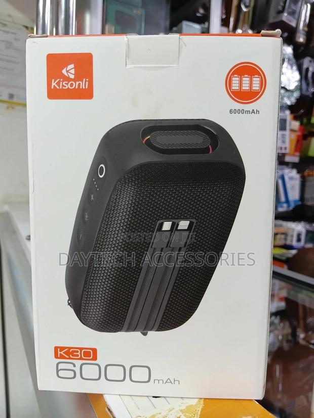 Kisonli Speaker Bluetooth RGB Speaker - Black - thumbnail 2