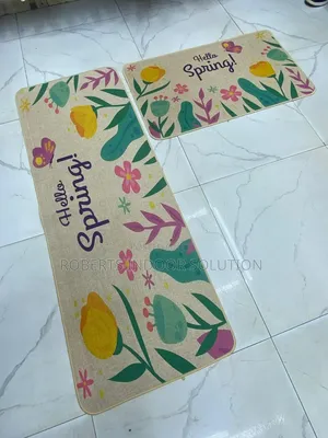 Hello Spring Floral Patterned Mats