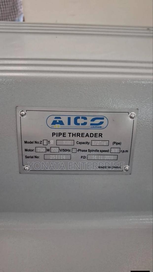 Brand New Heavy Duty Pipe Threading Machine (1/2"-4") - thumbnail 2