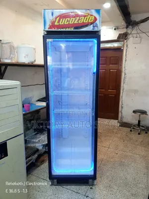 Clean Black Display Fridge