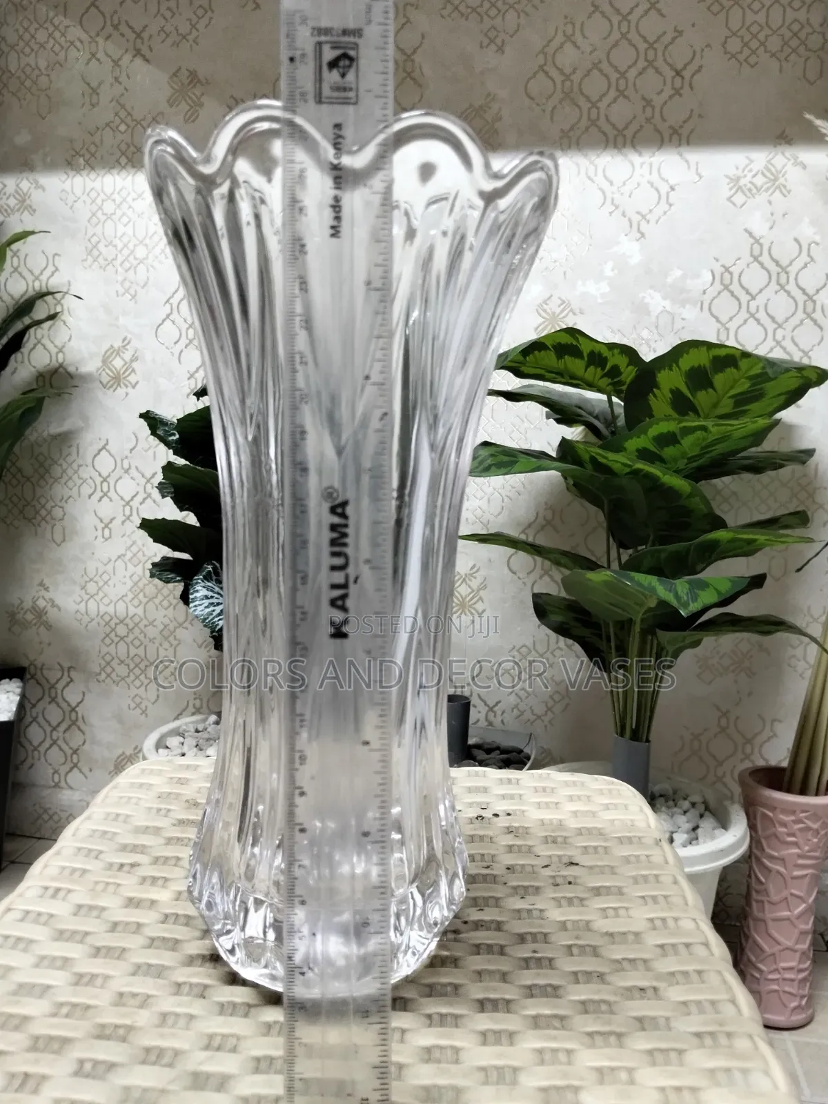 Big Clear Glass Vase