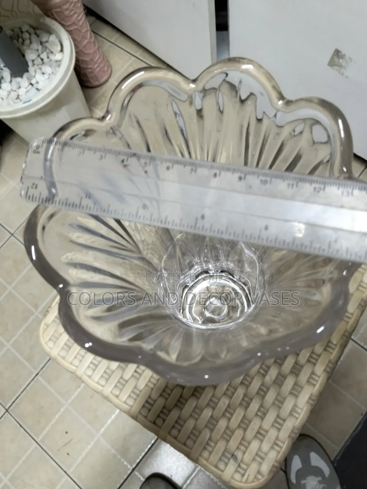 Big Clear Glass Vase