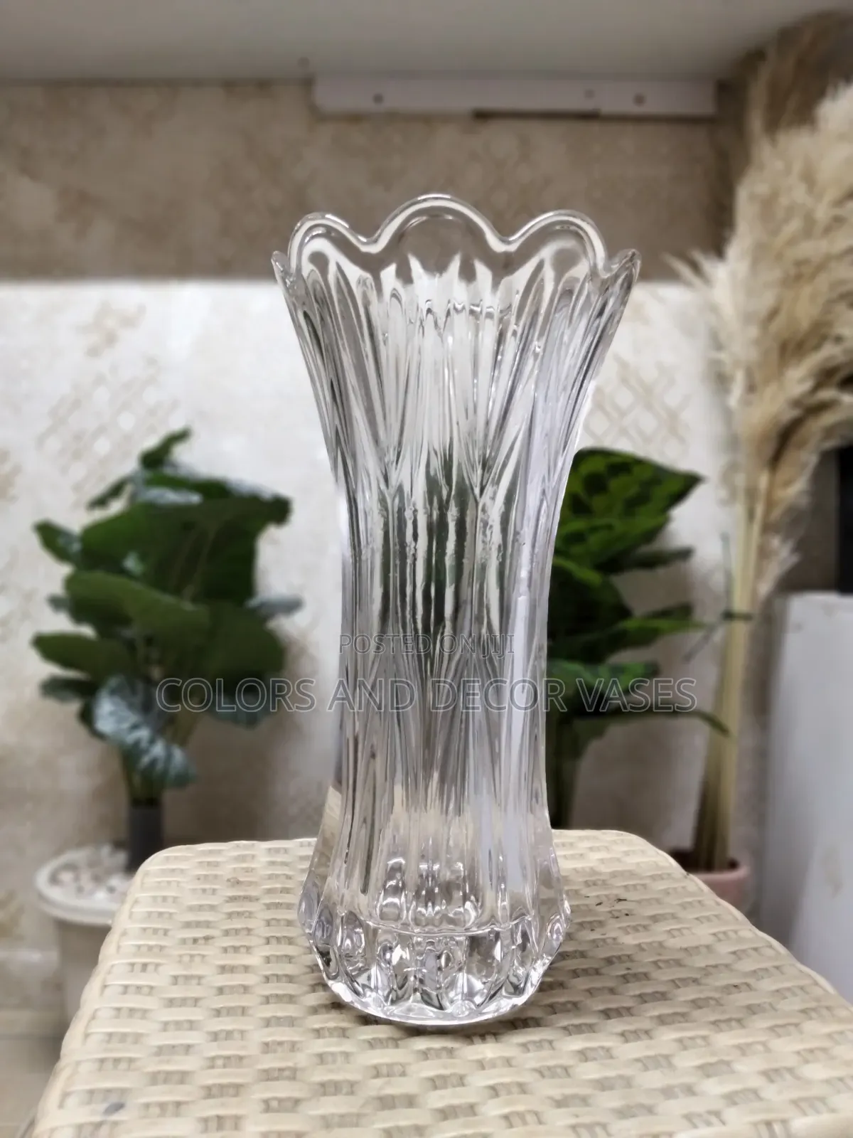 Big Clear Glass Vase