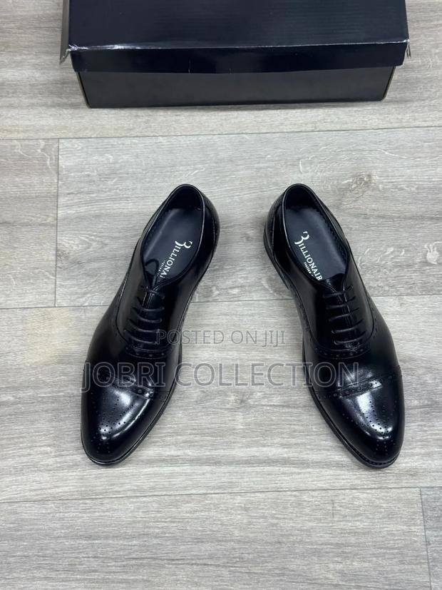 Black Billionaire Official Leather Low Cut Shoes