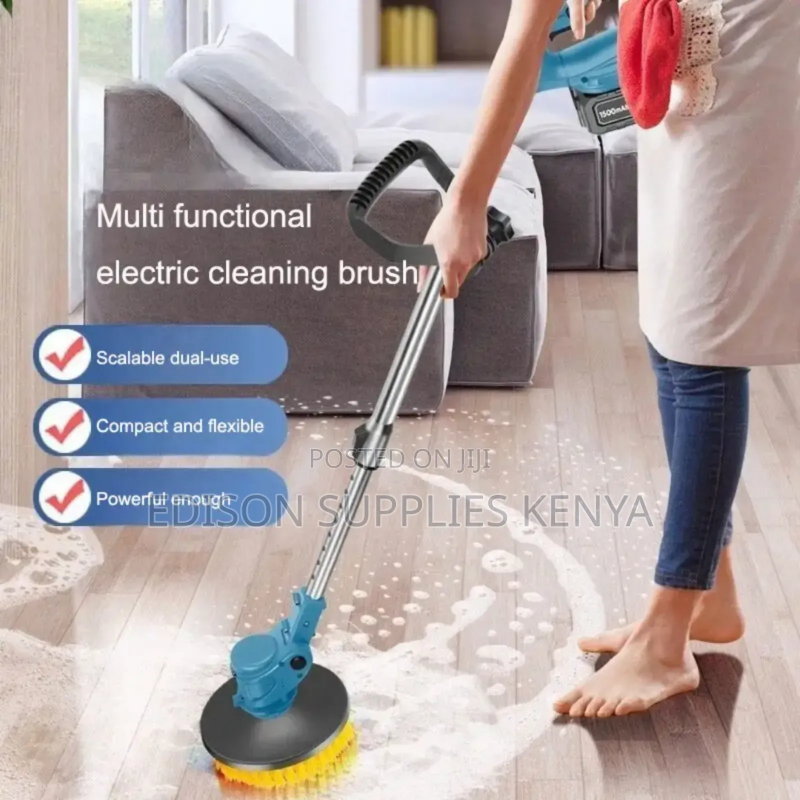 Spin Brush Scrubber High Power Rechargeable 3 in 1 3pc Brush Set