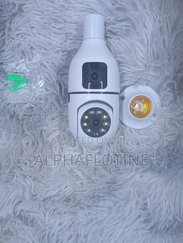 V380 Pro Dual Lens 360° PTZ Bulb Camera Wireless Home Security Cam
