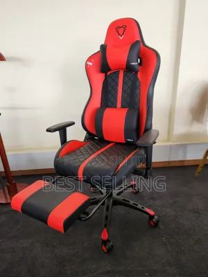 Red Reclining Gaming Chair With Footrest