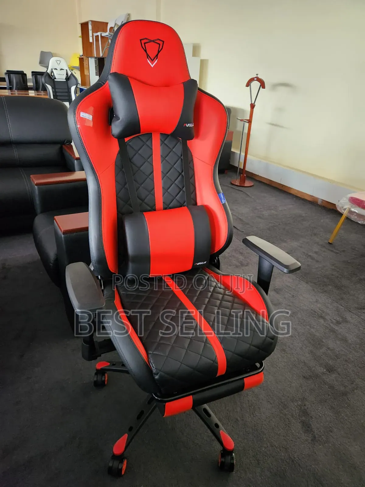 Red Reclining Gaming Chair With Footrest
