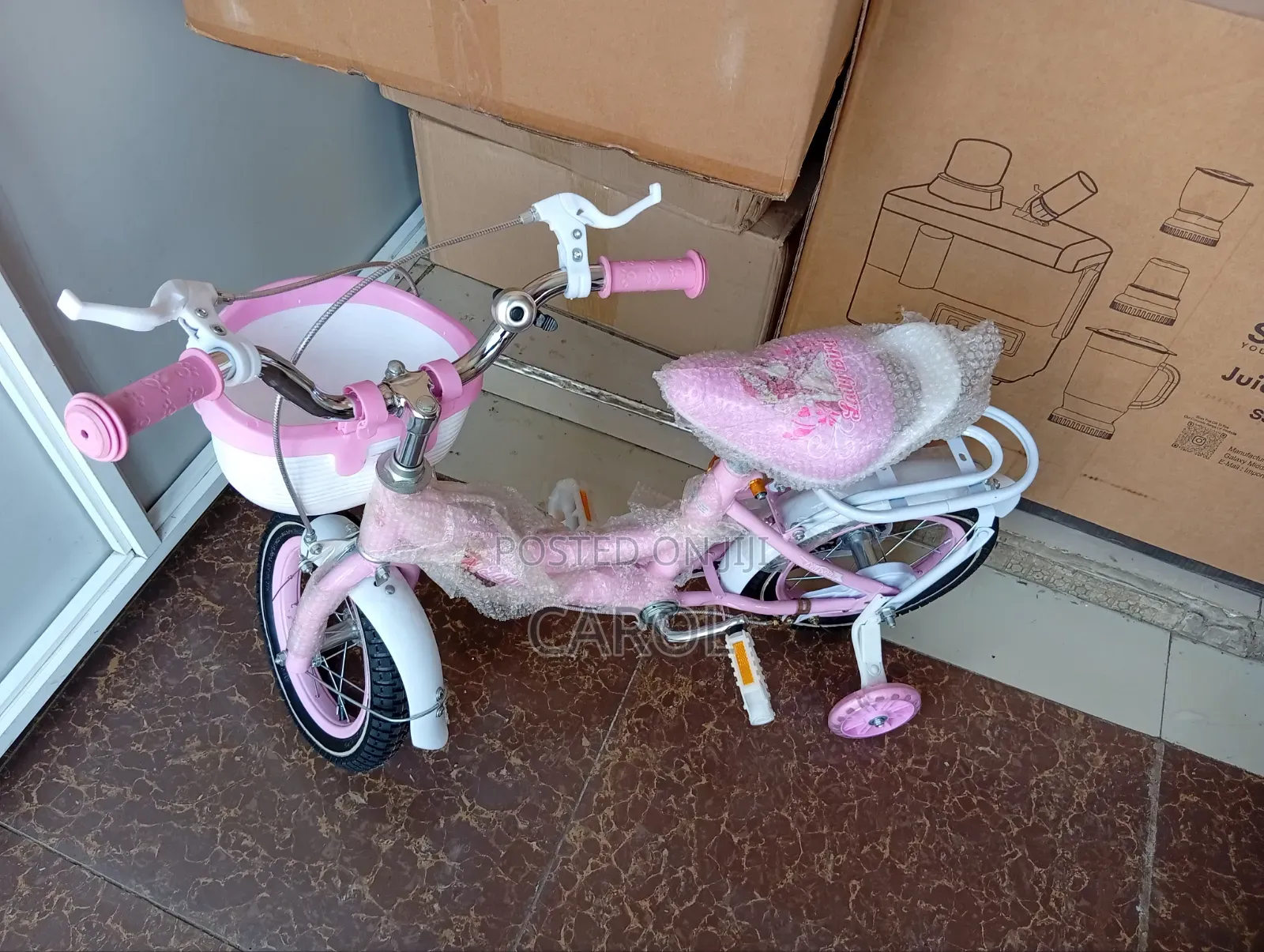 Size 12" Pink Bike For Girls