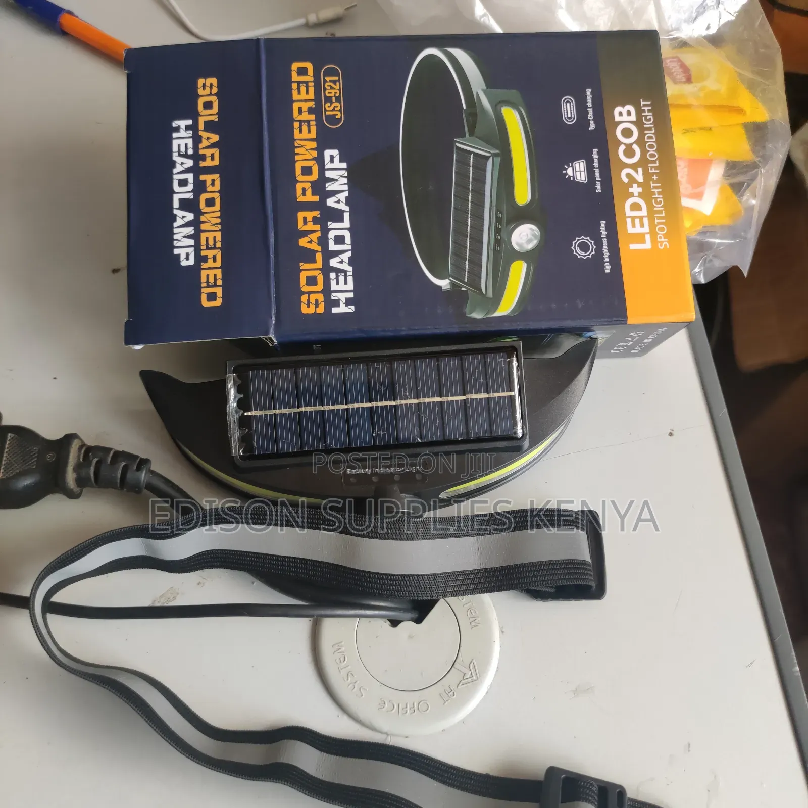 Solar Headlamp Usb Rechargeable Lights Cob Led Camping Head Lamps