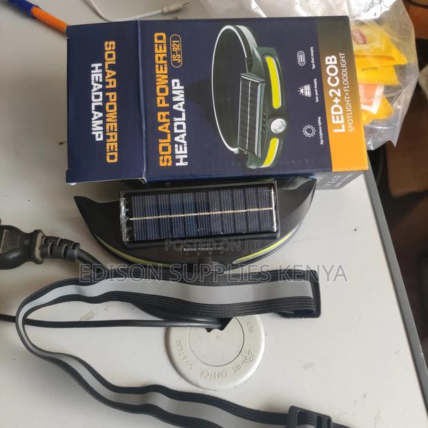 Solar Headlamp Usb Rechargeable Lights Cob Led Camping Head Lamps - thumbnail 6
