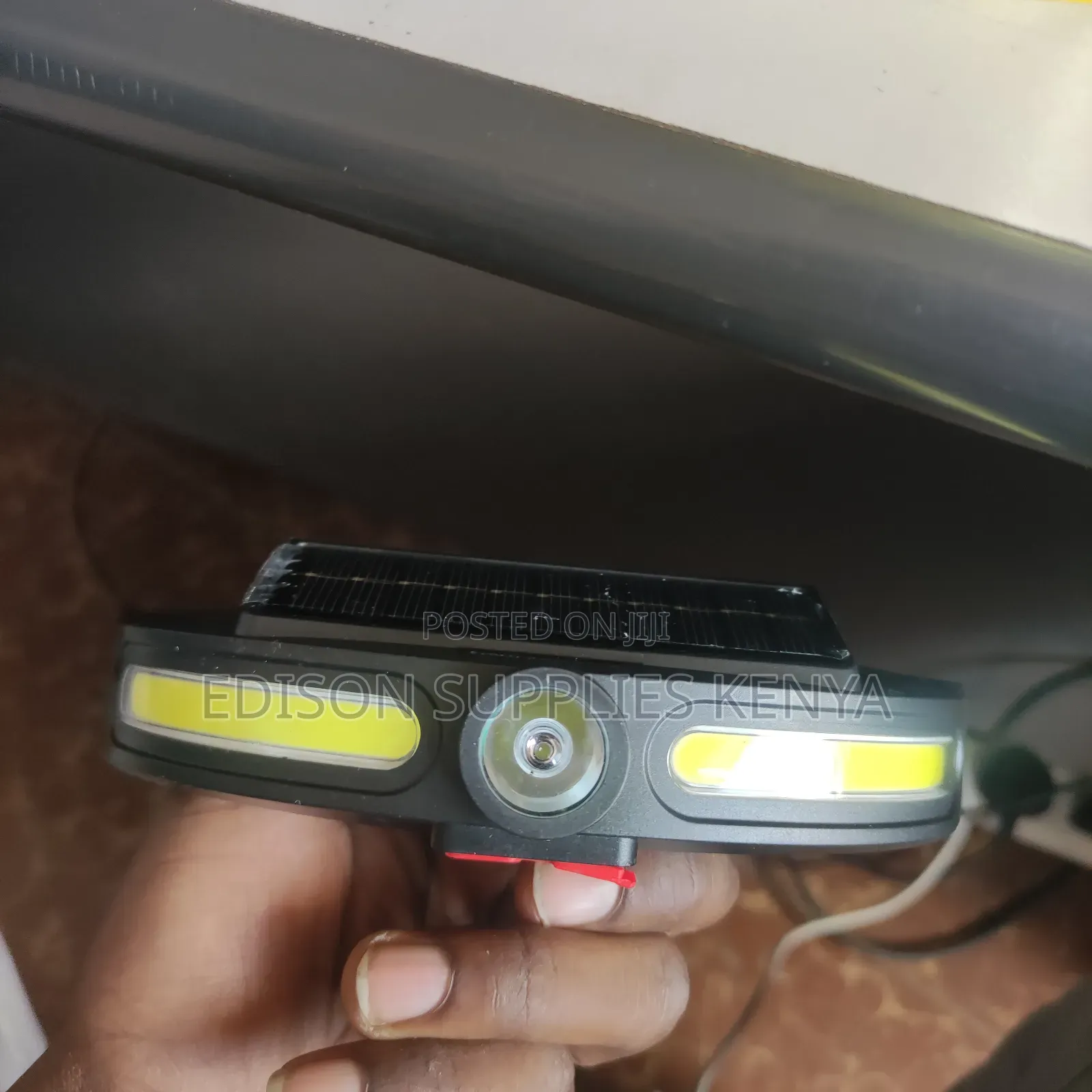 Solar Headlamp Usb Rechargeable Lights Cob Led Camping Head Lamps