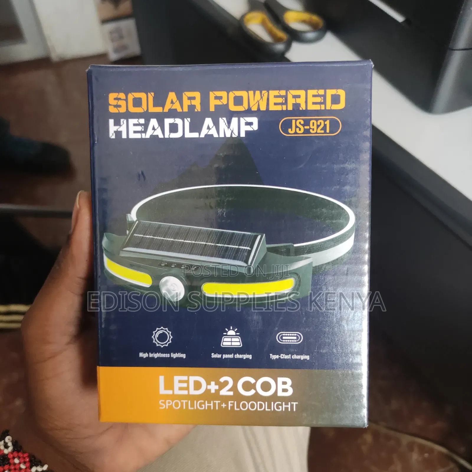Solar Headlamp Usb Rechargeable Lights Cob Led Camping Head Lamps