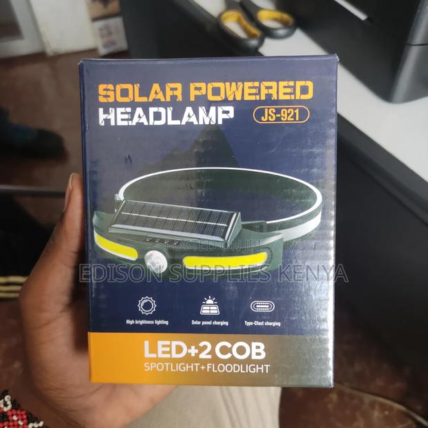 Solar Headlamp Usb Rechargeable Lights Cob Led Camping Head Lamps - thumbnail 5