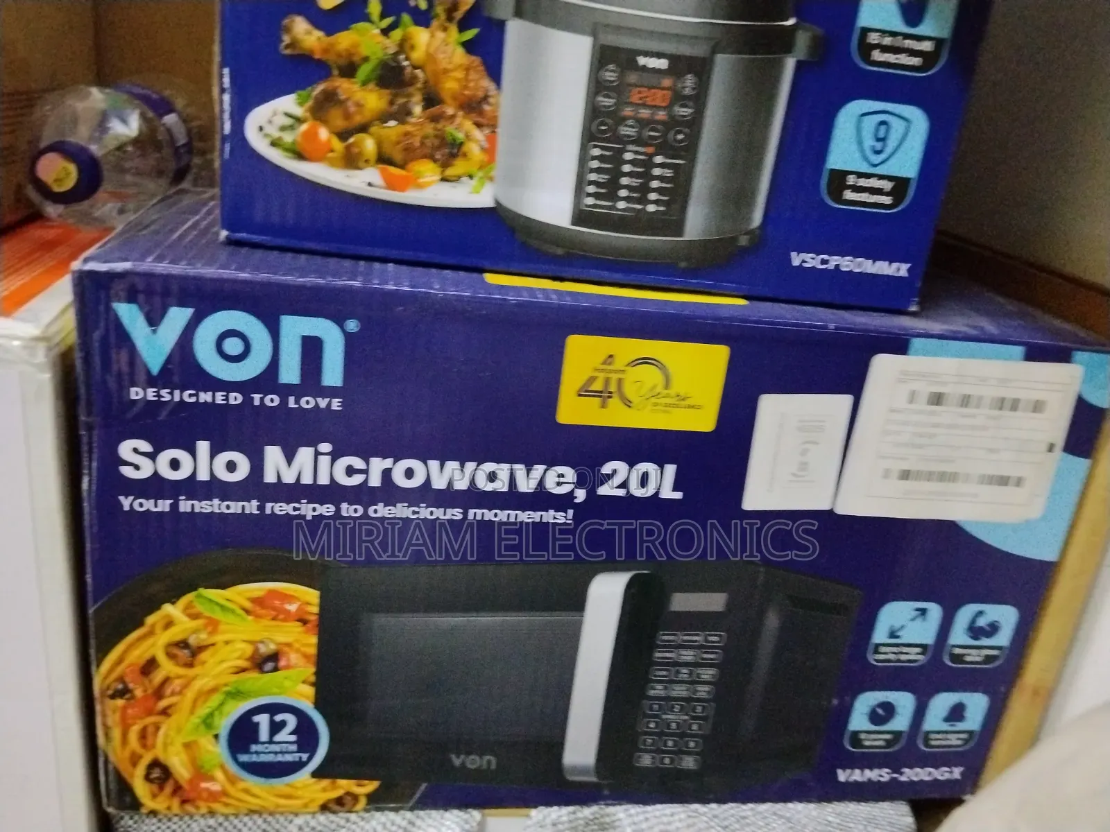 Von Vams-20dgx Microwave Oven Solo 20l