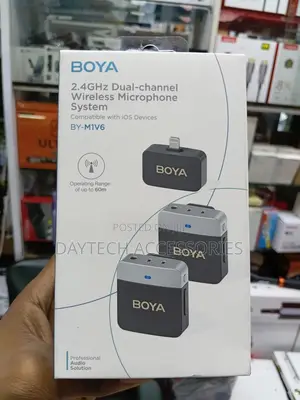 Boya by-M1v6 2.4ghz Dual-Channel Wireless Microphone System for iPhone
