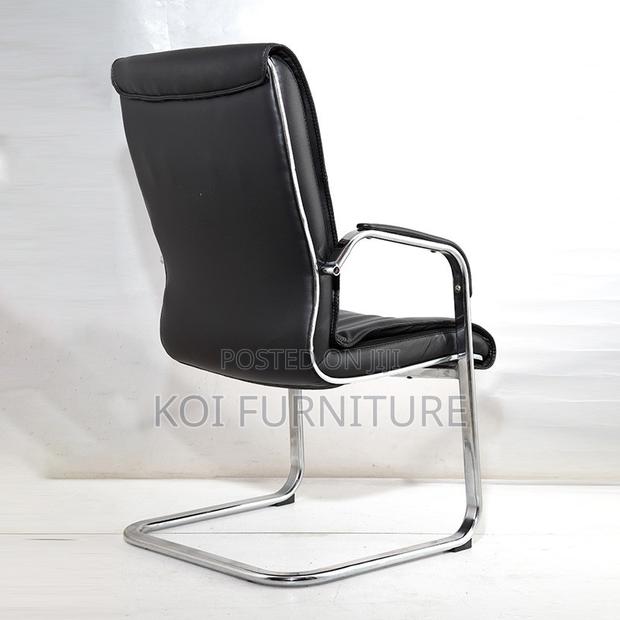 Office Chairs; Leather Office Seat With Sled Base