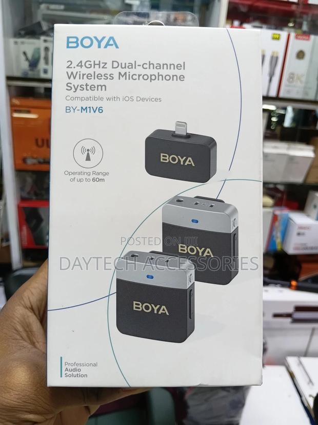 Boya by-M1v6 Wireless Lavalier Microphone for iPhone Mfi Certified, - thumbnail 3