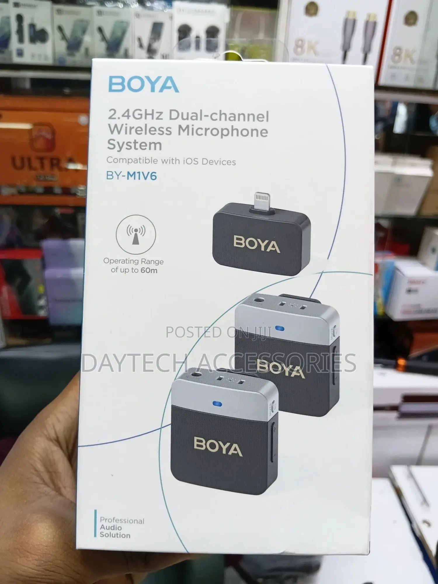 Boya by-M1v6 Wireless Lavalier Microphone for iPhone Mfi Certified,