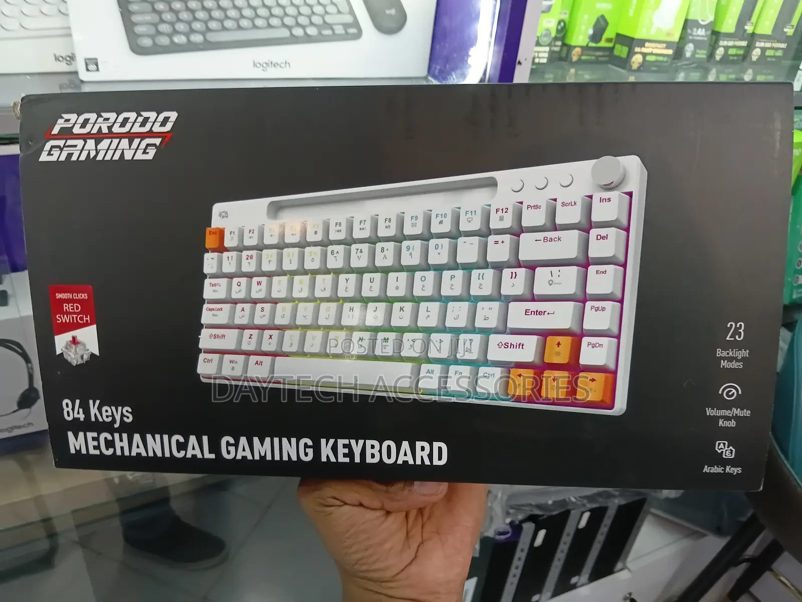 This Is a Porodo 84 Keys Mechanical Gaming Keyboard.